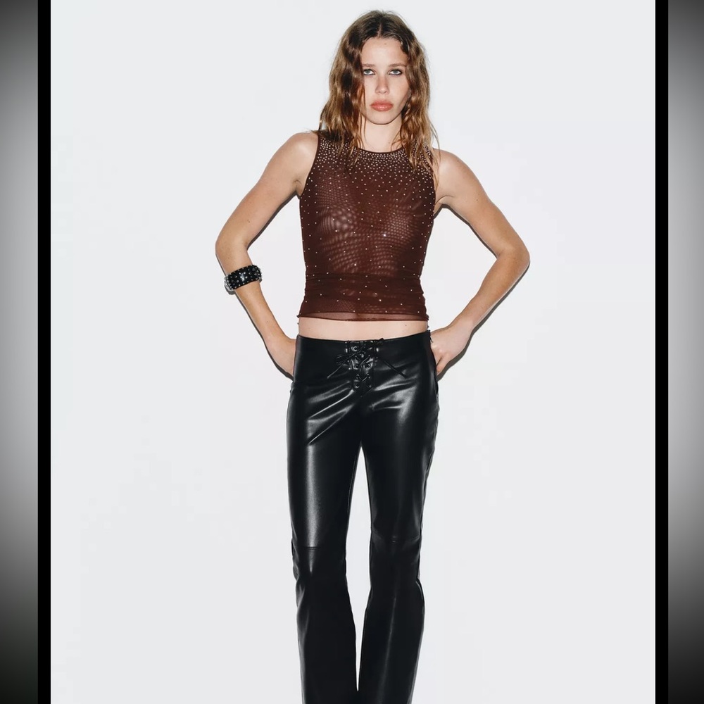 Zara sparkly sleeveless top 3641-886